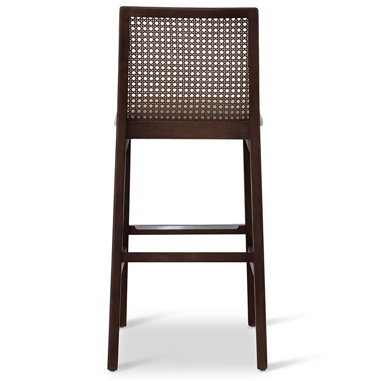 Image 5 Modern Brazilian Nardia 17.5" Wide Medley Ivory Bar Stool Nogal Frame more views