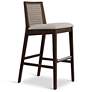 7_Modern Brazilian Nardia 17.5" Wide Medley Ivory Bar Stool Nogal Frame more views