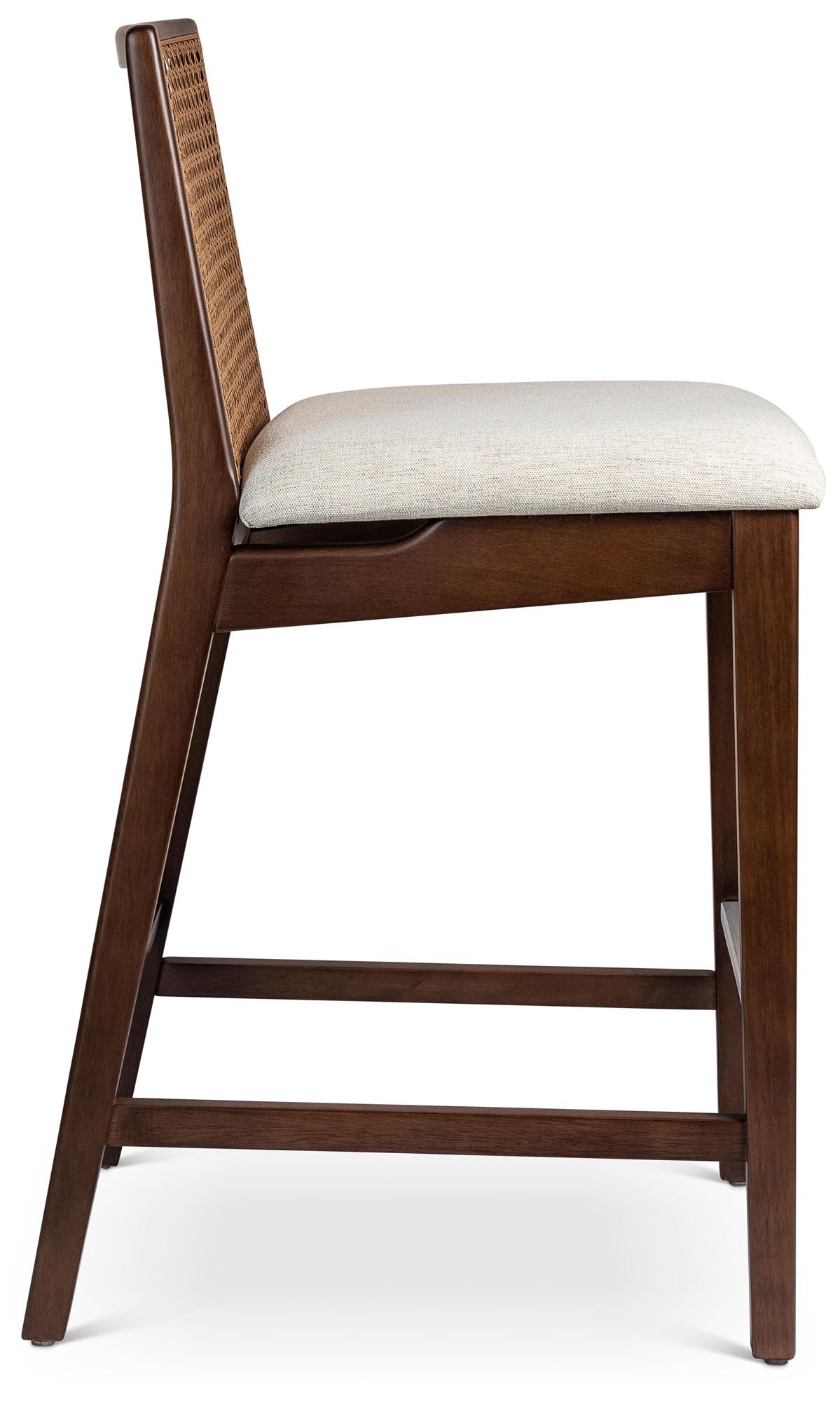 Image 3 Modern Brazilian Nardia 17.5" Wide Medley Ivory Counter Stool Nogal Frame more views