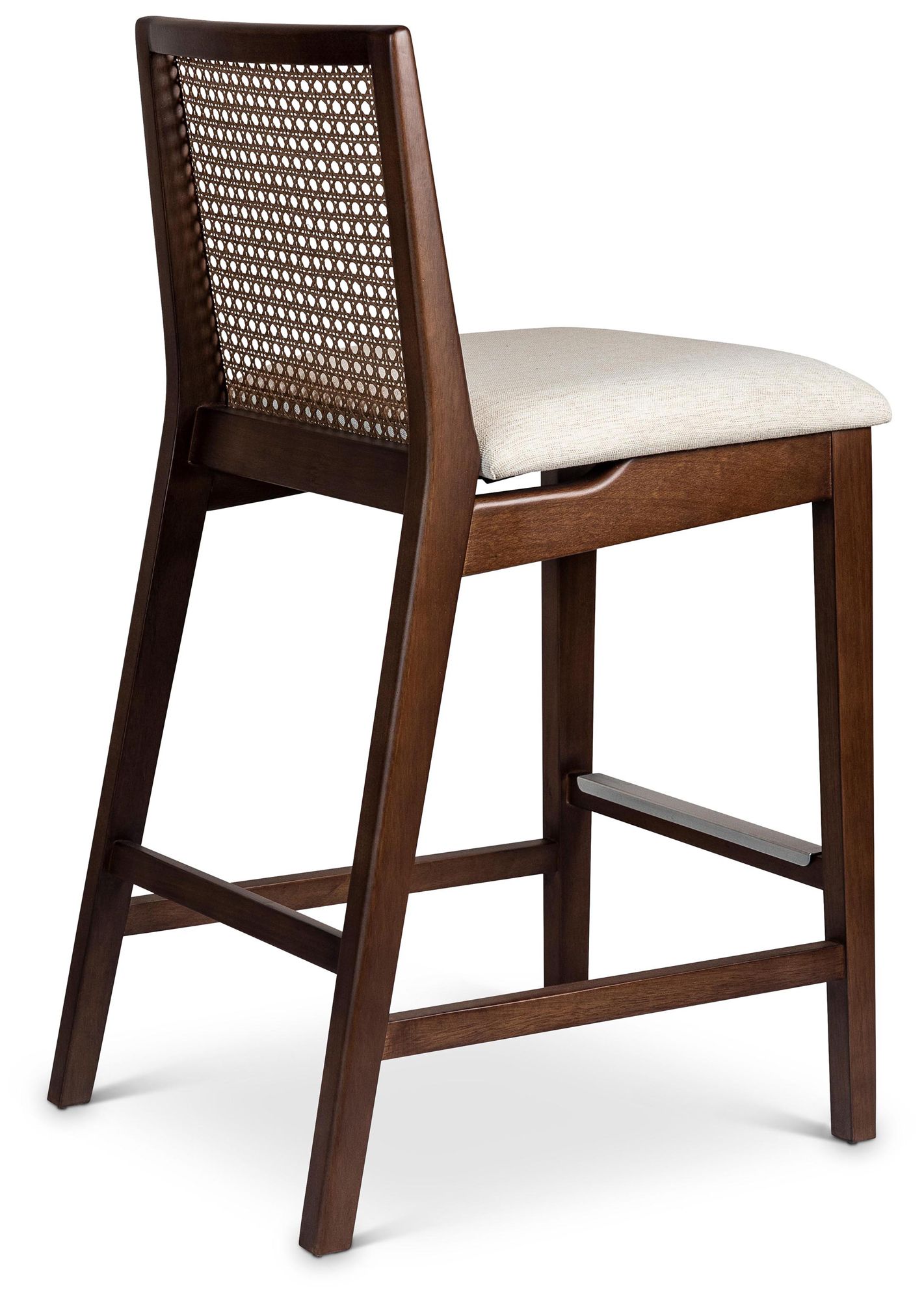 Image 4 Modern Brazilian Nardia 17.5" Wide Medley Ivory Counter Stool Nogal Frame more views