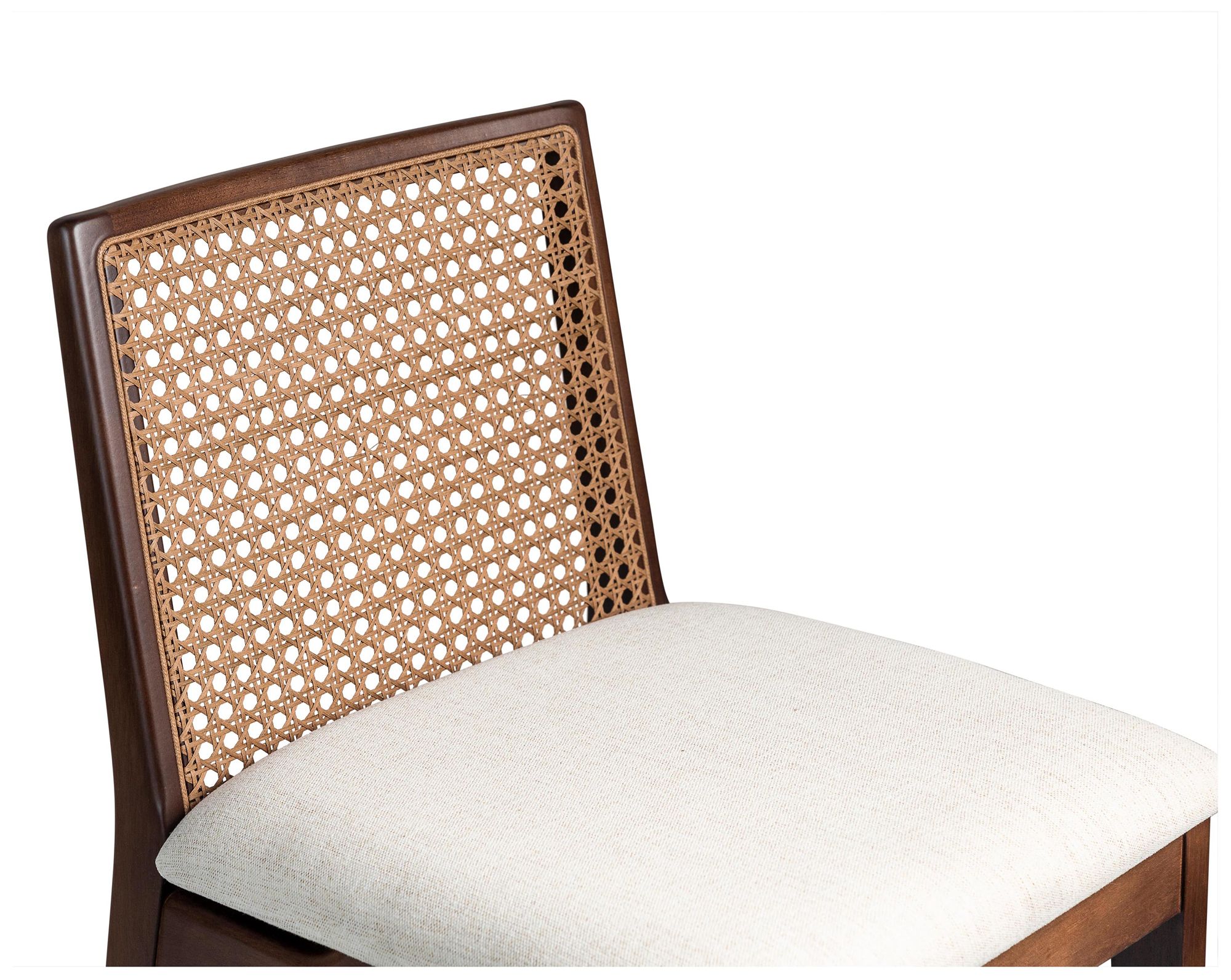 Image 6 Modern Brazilian Nardia 17.5" Wide Medley Ivory Counter Stool Nogal Frame more views