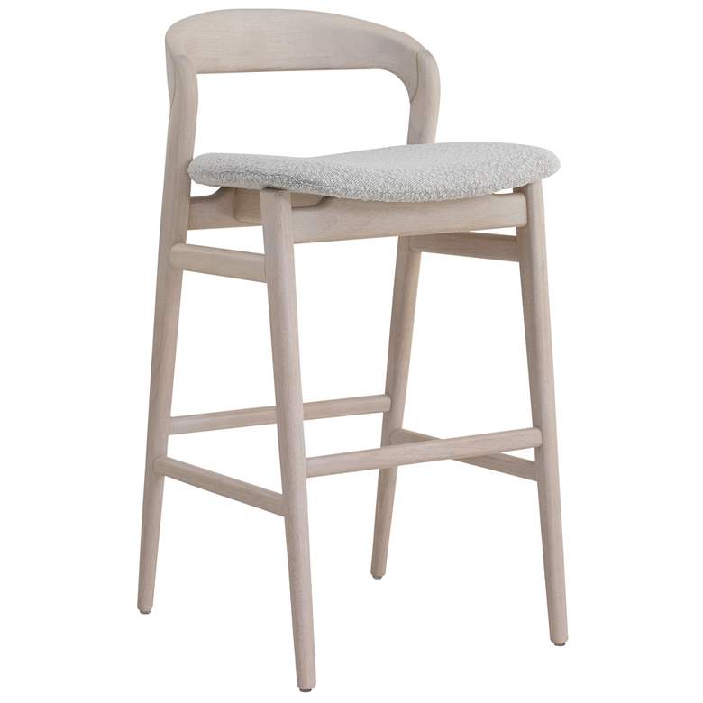 Image 1 Modern Brazilian Velma 18.5" Wide Crafted Glaze Bar Stool Nevoa Frame
