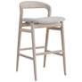 1_Modern Brazilian Velma 18.5" Wide Crafted Glaze Bar Stool Nevoa Frame