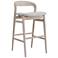 Modern Brazilian Velma 18.5" Wide Crafted Glaze Bar Stool Nevoa Frame