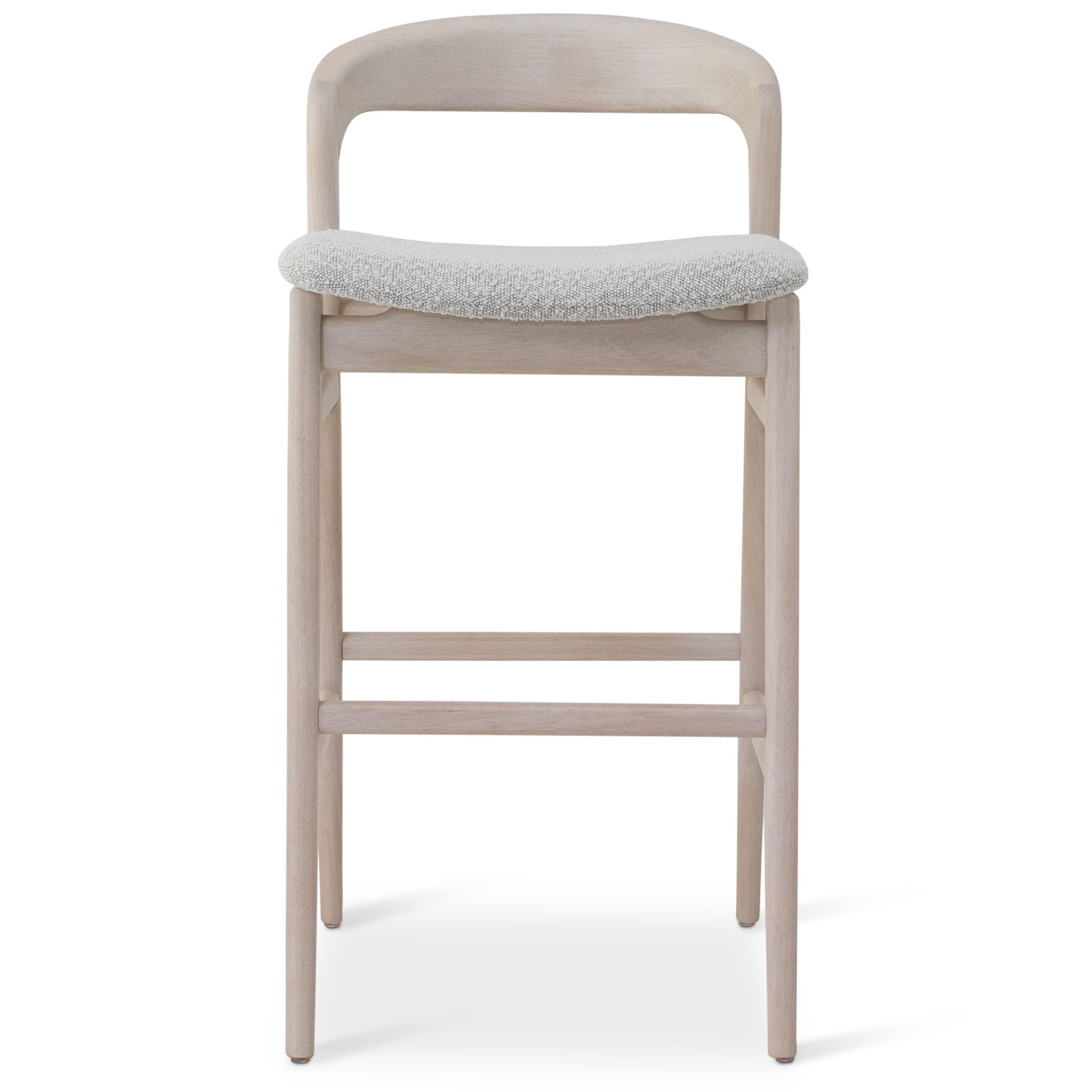 Image 2 Modern Brazilian Velma 18.5" Wide Crafted Glaze Bar Stool Nevoa Frame more views