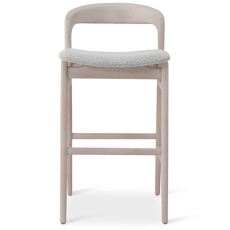 Image 2 Modern Brazilian Velma 18.5" Wide Crafted Glaze Bar Stool Nevoa Frame more views