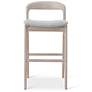 2_Modern Brazilian Velma 18.5" Wide Crafted Glaze Bar Stool Nevoa Frame more views