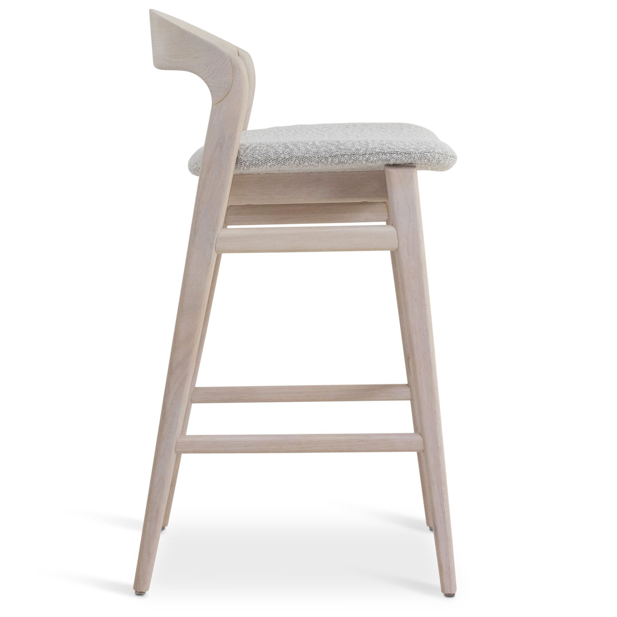 Image 3 Modern Brazilian Velma 18.5" Wide Crafted Glaze Bar Stool Nevoa Frame more views