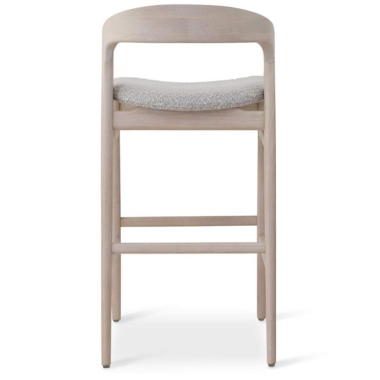 Image 4 Modern Brazilian Velma 18.5" Wide Crafted Glaze Bar Stool Nevoa Frame more views