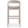 4_Modern Brazilian Velma 18.5" Wide Crafted Glaze Bar Stool Nevoa Frame more views