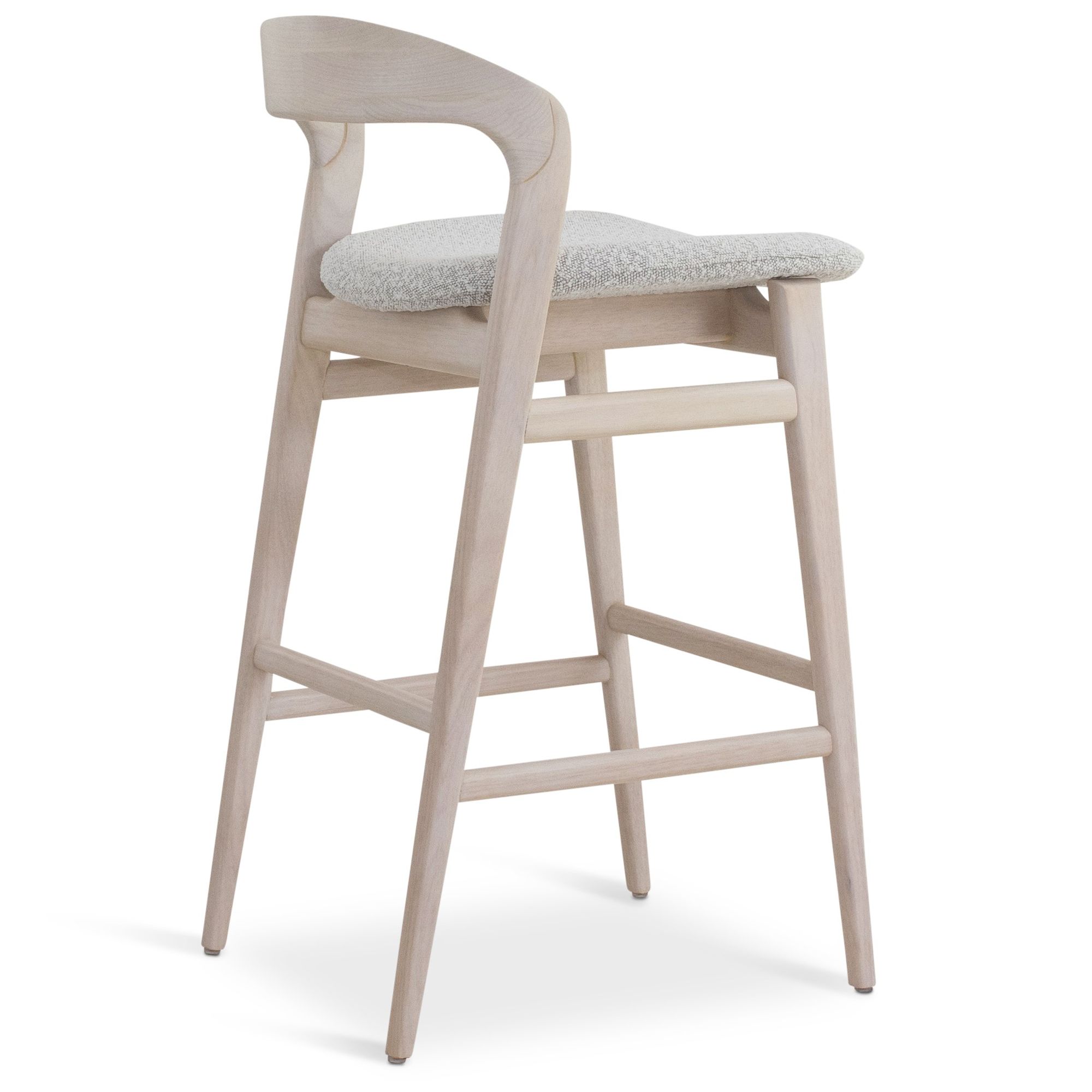 Image 5 Modern Brazilian Velma 18.5" Wide Crafted Glaze Bar Stool Nevoa Frame more views