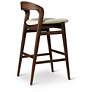 4_Modern Brazilian Velma 18.5" Wide Medley Ivory Bar Stool Nogal Frame more views
