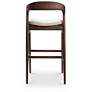 5_Modern Brazilian Velma 18.5" Wide Medley Ivory Bar Stool Nogal Frame more views