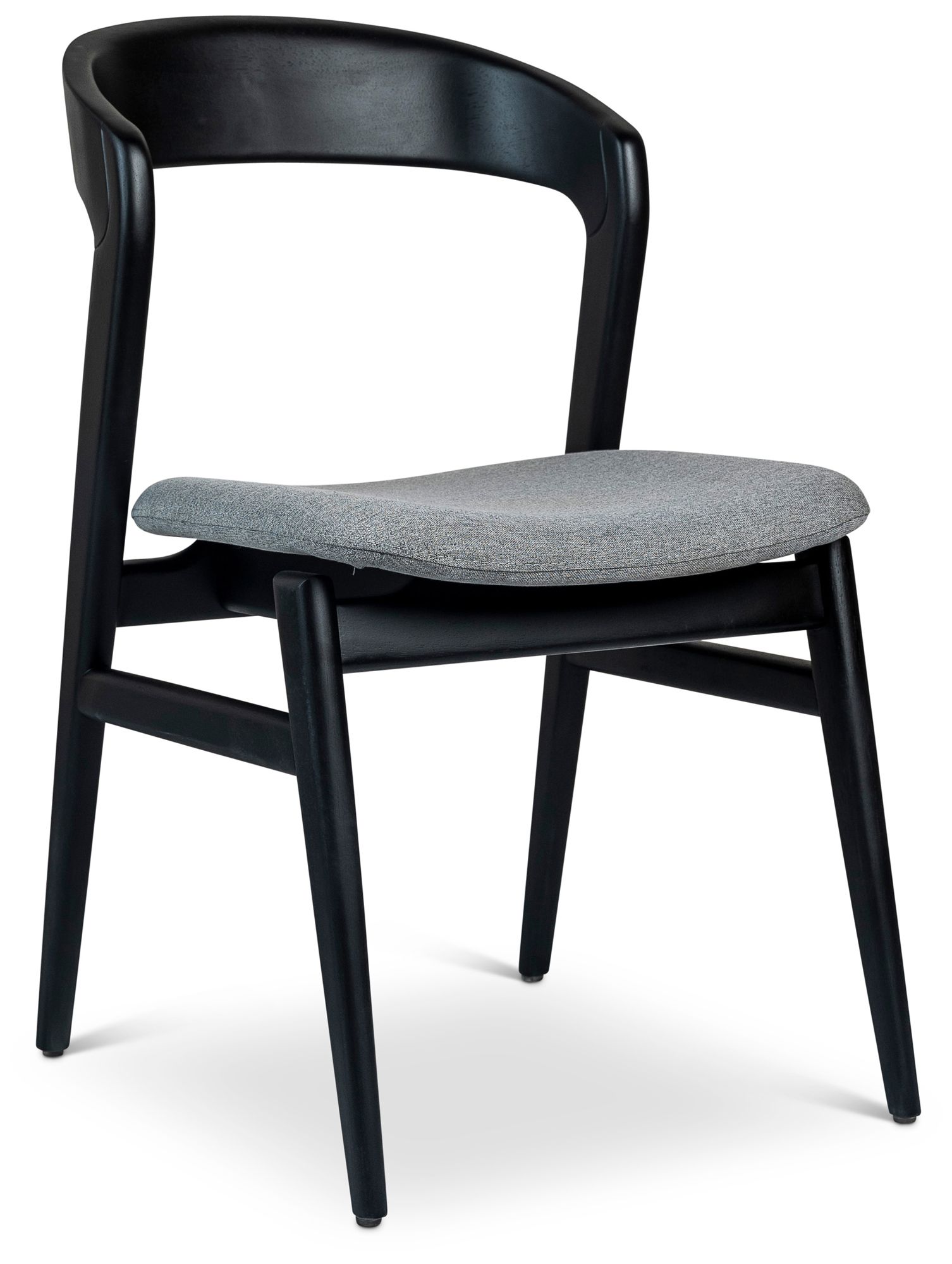 Image 2 Modern Brazilian Velma 19" Wide Essence Grey Dining Chair Ebano Frame more views