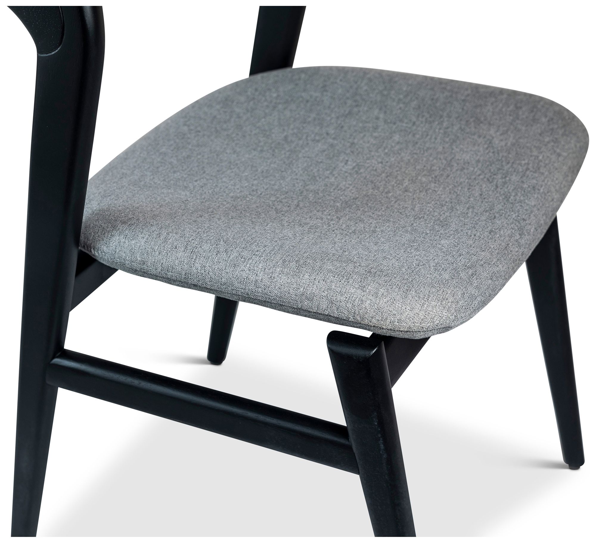 Modern Brazilian Velma 19" Wide Essence Grey Dining Chair Ebano Frame