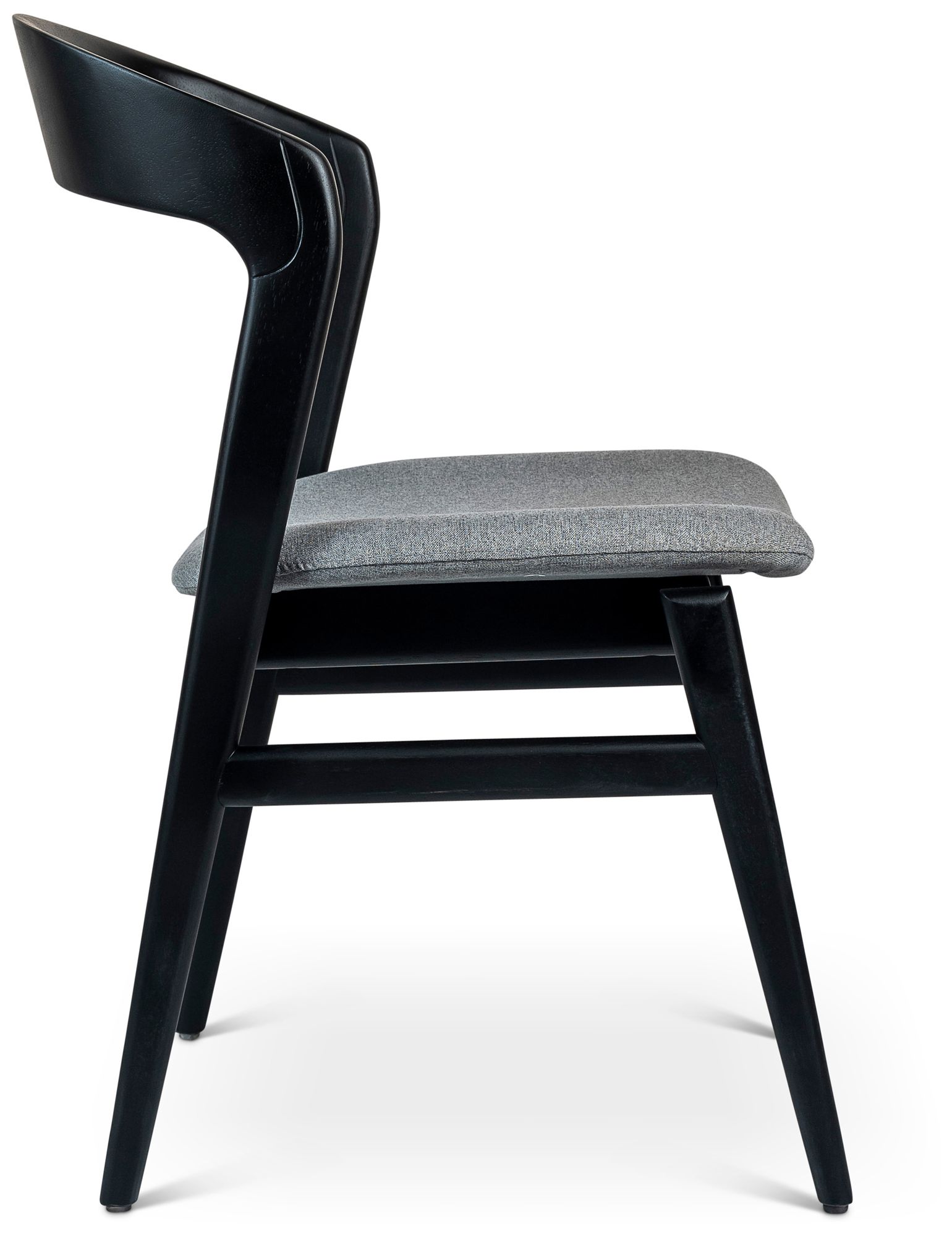Image 3 Modern Brazilian Velma 19" Wide Essence Grey Dining Chair Ebano Frame more views