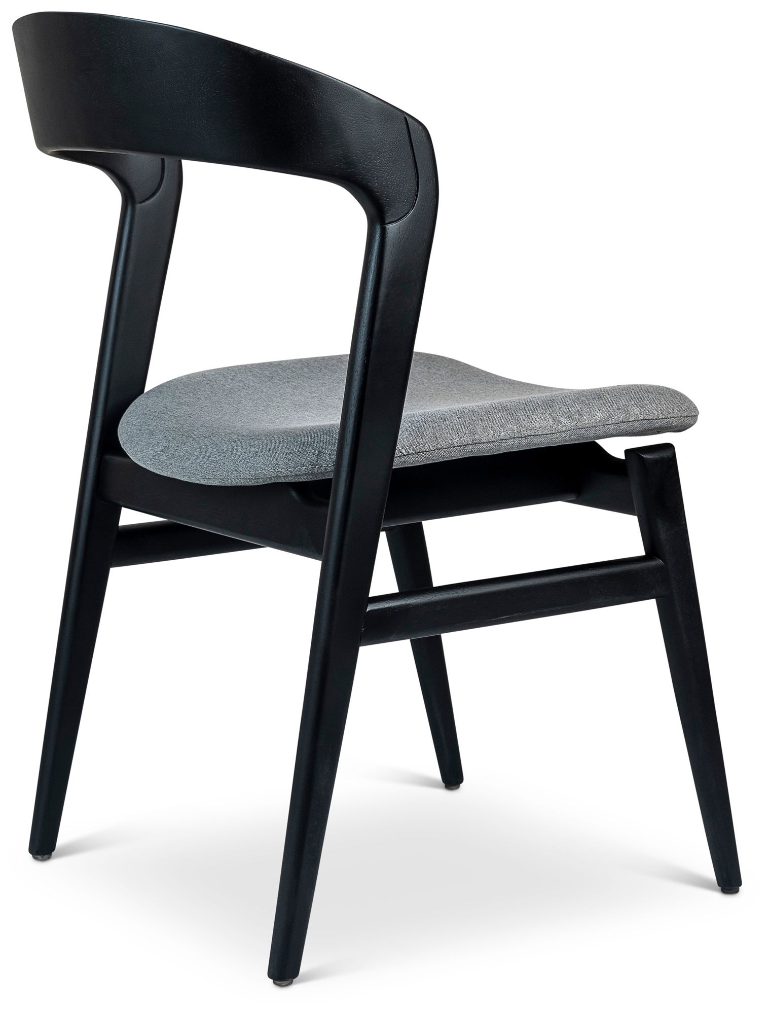 Image 4 Modern Brazilian Velma 19" Wide Essence Grey Dining Chair Ebano Frame more views