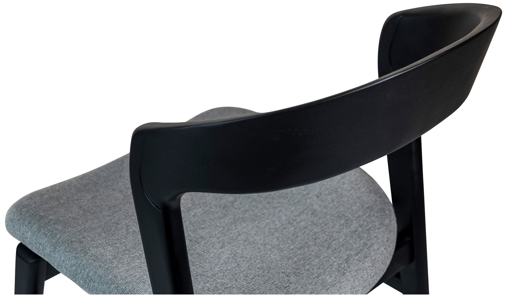 Image 6 Modern Brazilian Velma 19" Wide Essence Grey Dining Chair Ebano Frame more views