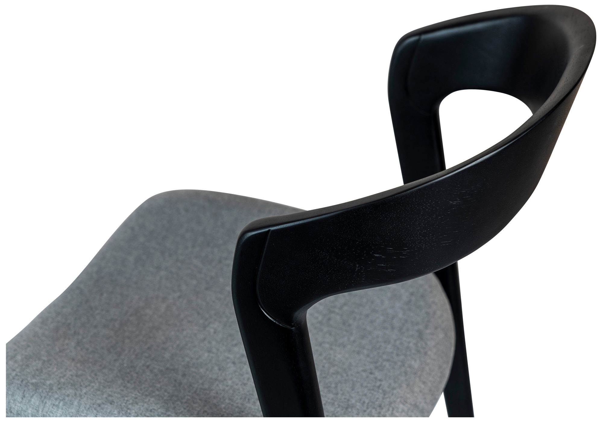 Image 7 Modern Brazilian Velma 19" Wide Essence Grey Dining Chair Ebano Frame more views