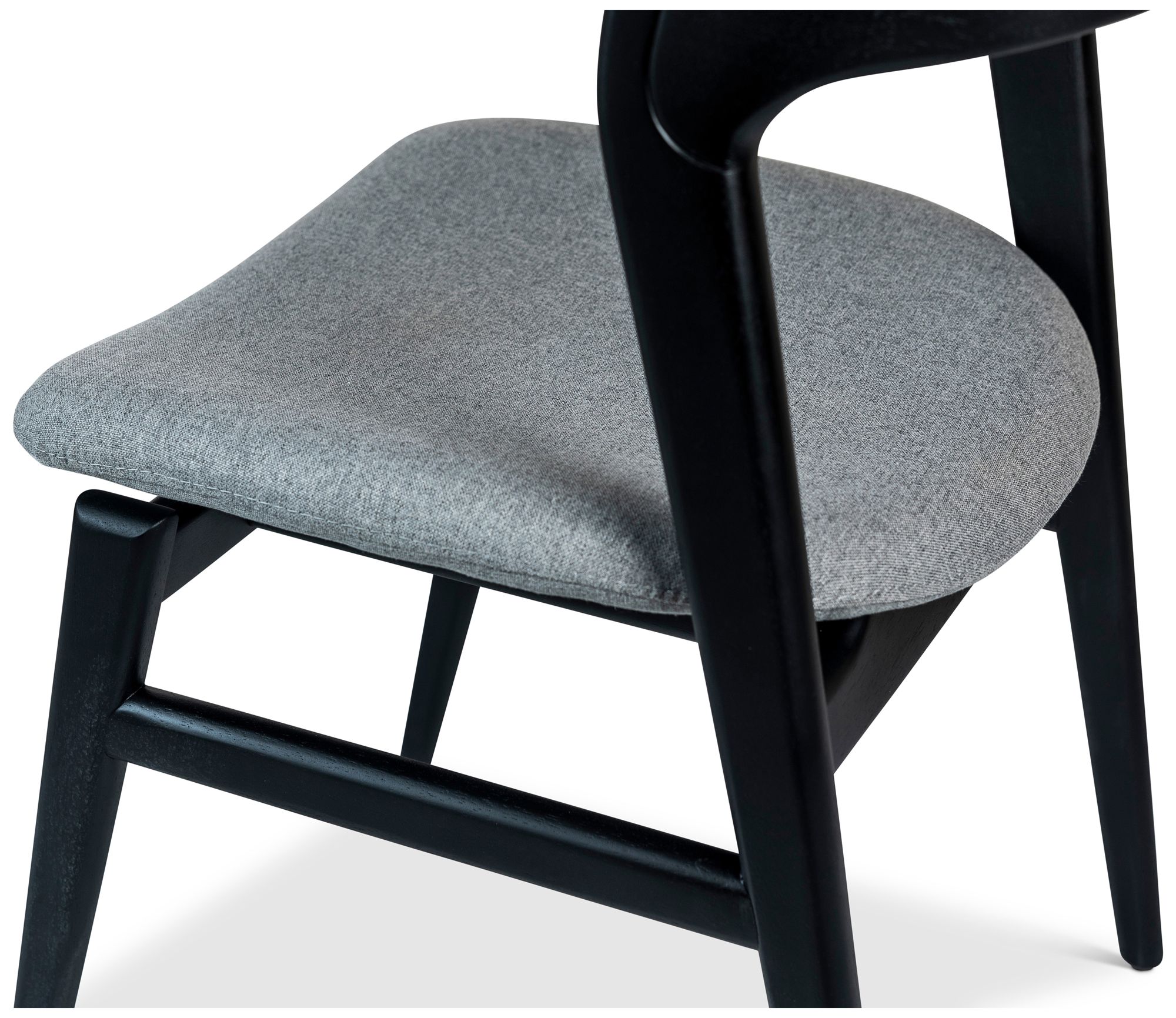 Modern Brazilian Velma 19" Wide Essence Grey Dining Chair Ebano Frame