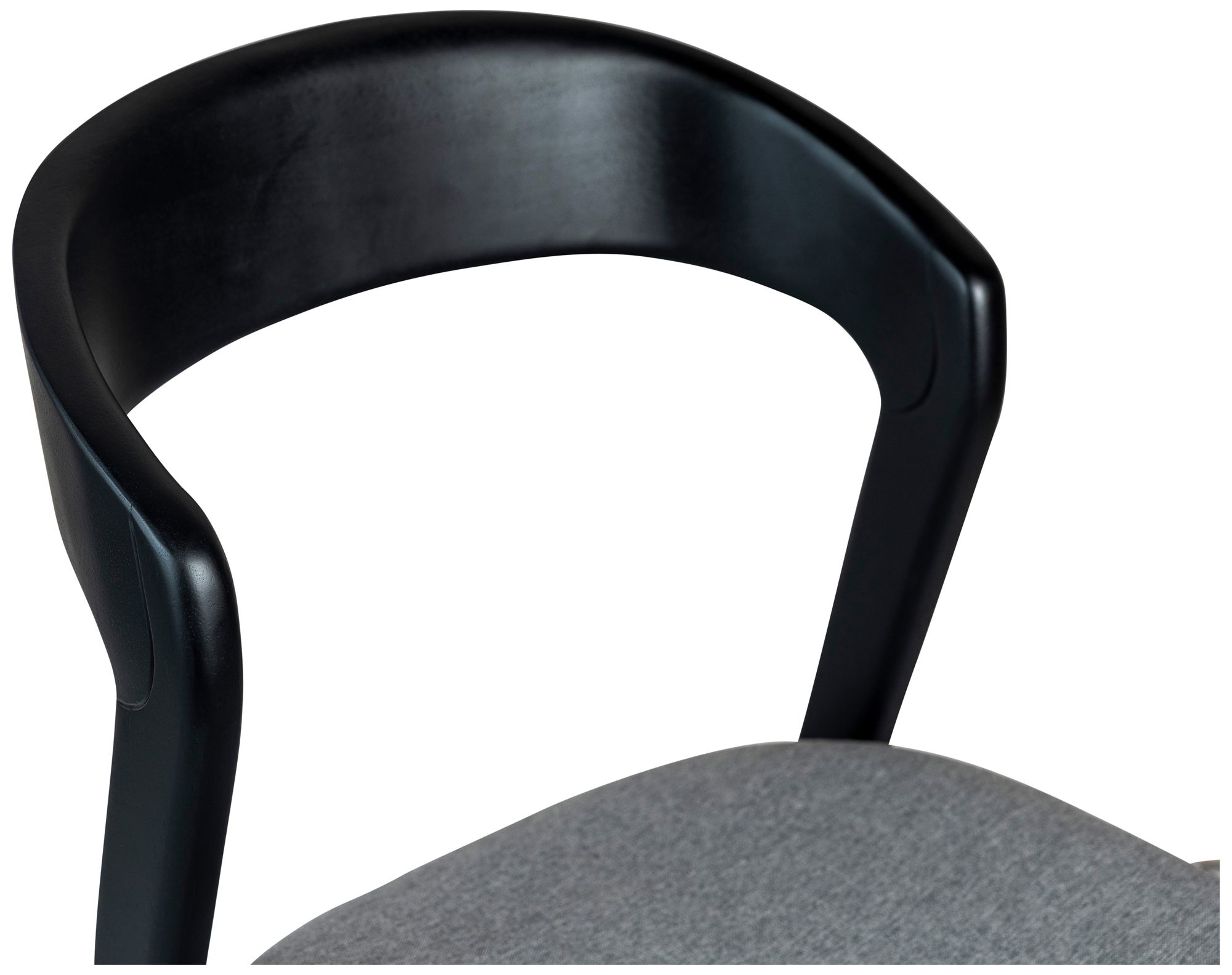 Modern Brazilian Velma 19" Wide Essence Grey Dining Chair Ebano Frame