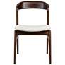 1_Modern Brazilian Velma 19" Wide Medley Ivory Dining Chair Nogal Frame