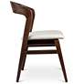 3_Modern Brazilian Velma 19" Wide Medley Ivory Dining Chair Nogal Frame more views