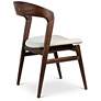 4_Modern Brazilian Velma 19" Wide Medley Ivory Dining Chair Nogal Frame more views