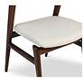 Modern Brazilian Velma 19" Wide Medley Ivory Dining Chair Nogal Frame