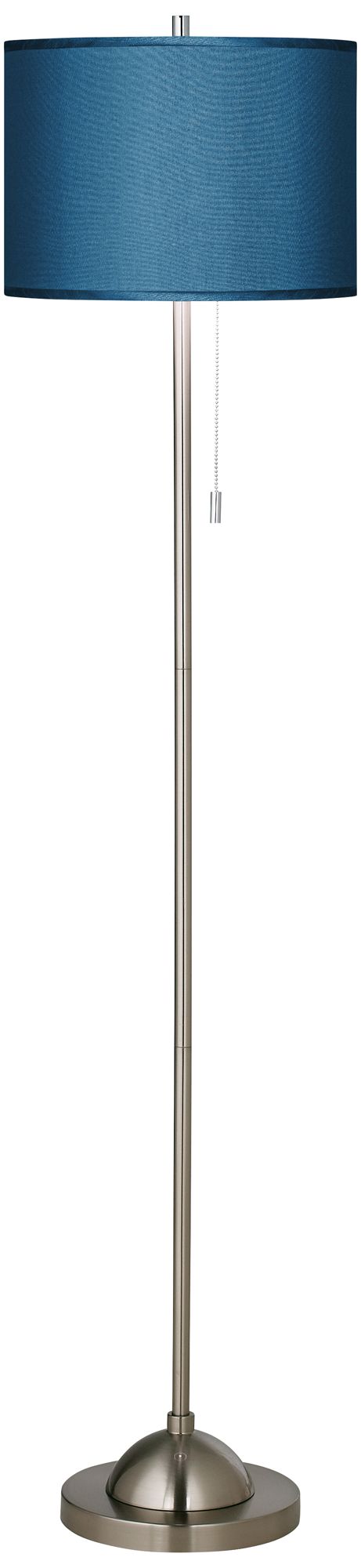 blue shade floor lamp