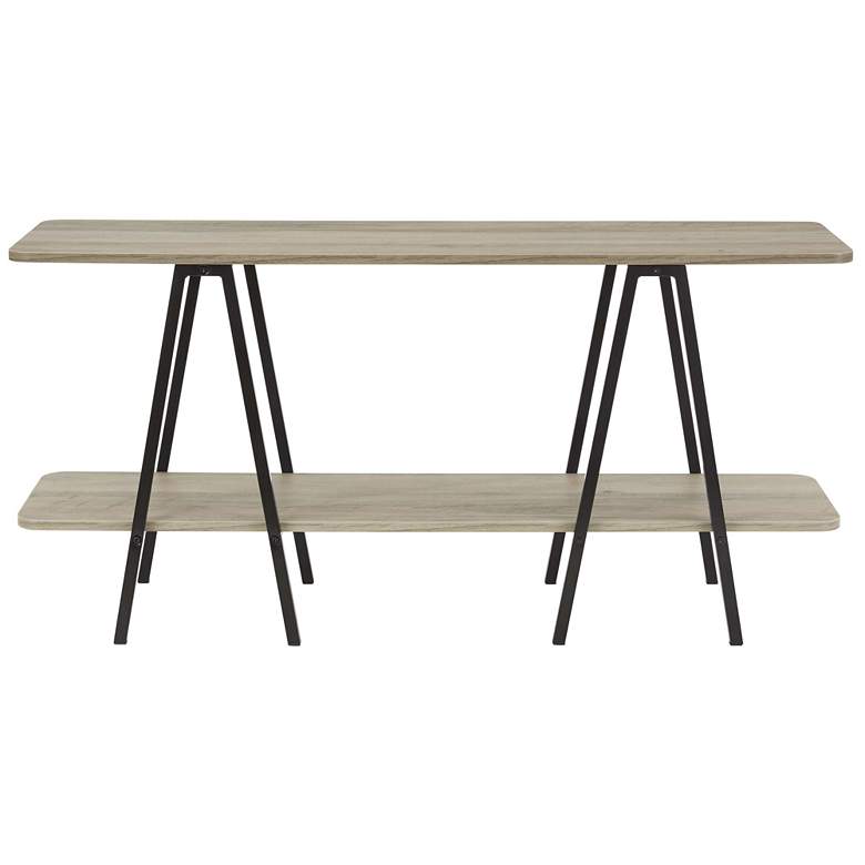 Image 1 Modern Celine 47.24" Sideboard with 2 Shelves in Rustic Grey