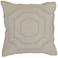 Modern Chic 3-Tone Brown 18" Square Linen Accent Pillow