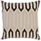 Modern Chic Brown 22" Square 3-Tone Linen Accent Pillow