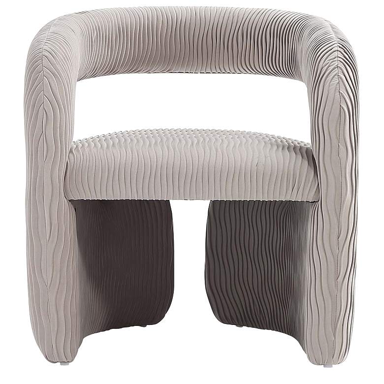 Image 1 Modern Corvette Velvet Dining Chair in Dove
