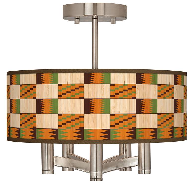 Image 1 Modern Drift Ava 5-Light Nickel Ceiling Light