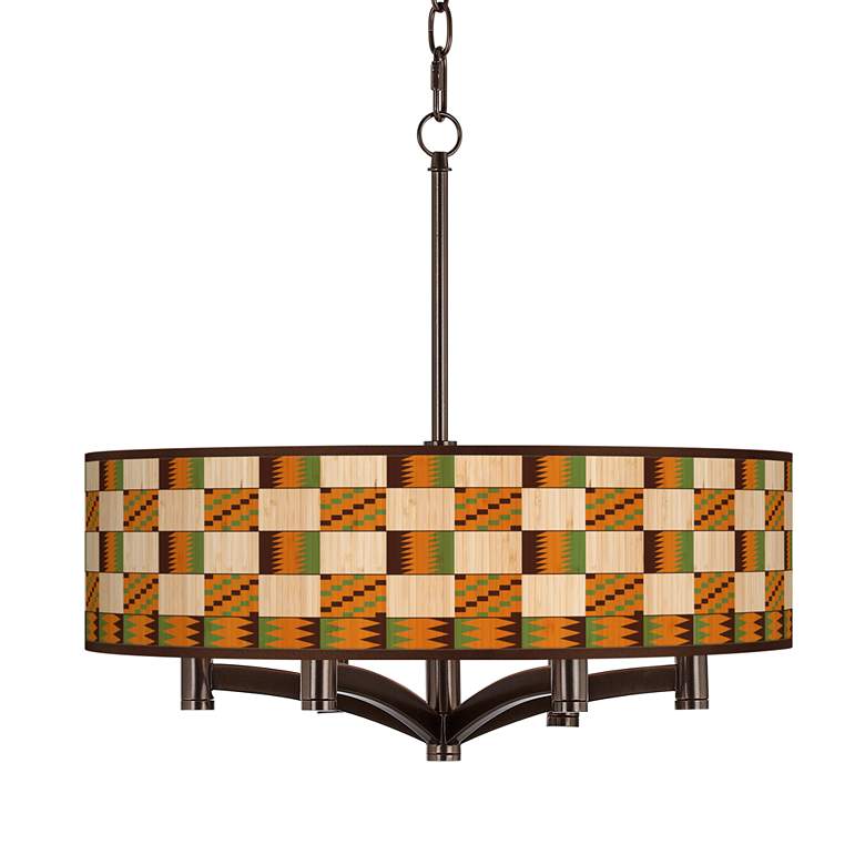 Image 1 Modern Drift Ava 6-Light Bronze Pendant Chandelier