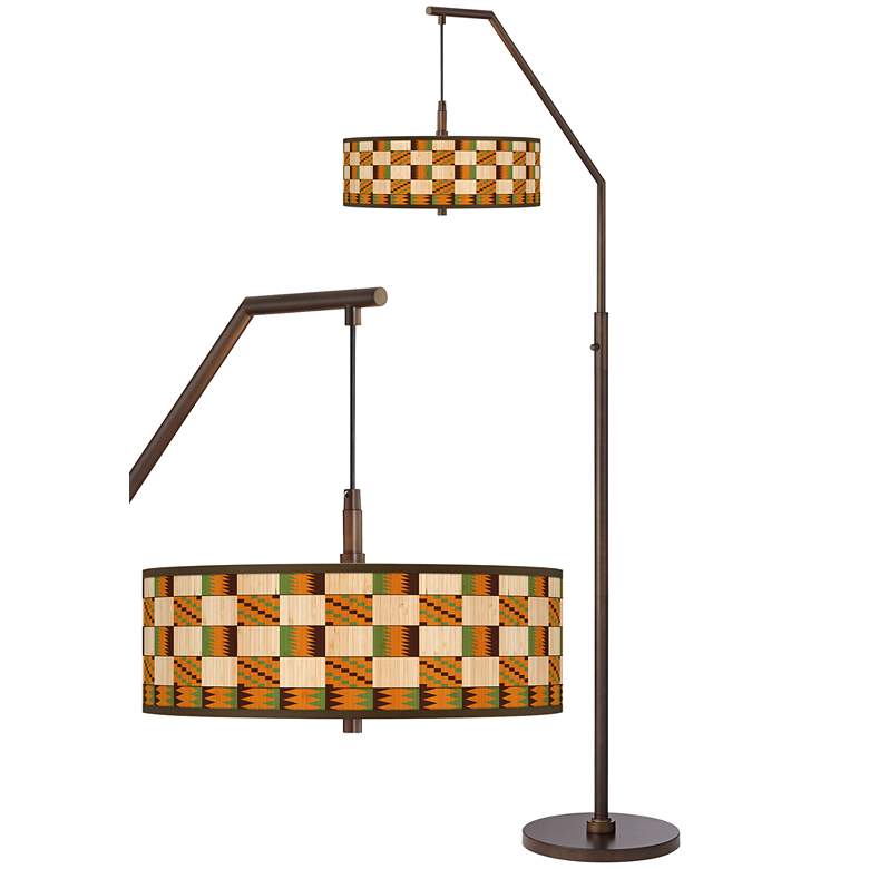 Image 1 Modern Drift Bronze Downbridge Arc Floor Lamp