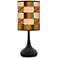 Modern Drift Giclee Black Droplet Table Lamp