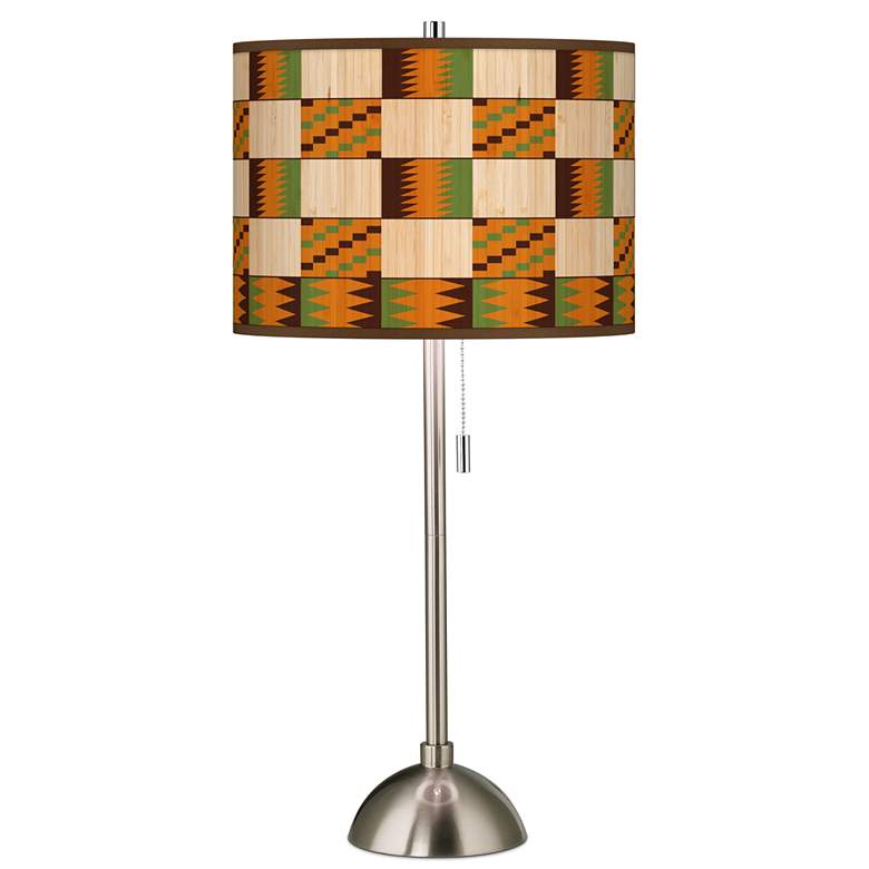 Image 1 Modern Drift Giclee Brushed Nickel Table Lamp