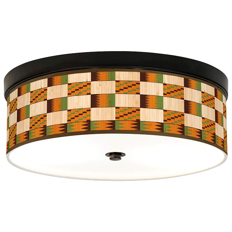Image 1 Modern Drift Giclee Energy Efficient Bronze Ceiling Light