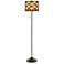 Modern Drift Giclee Glow Bronze Club Floor Lamp