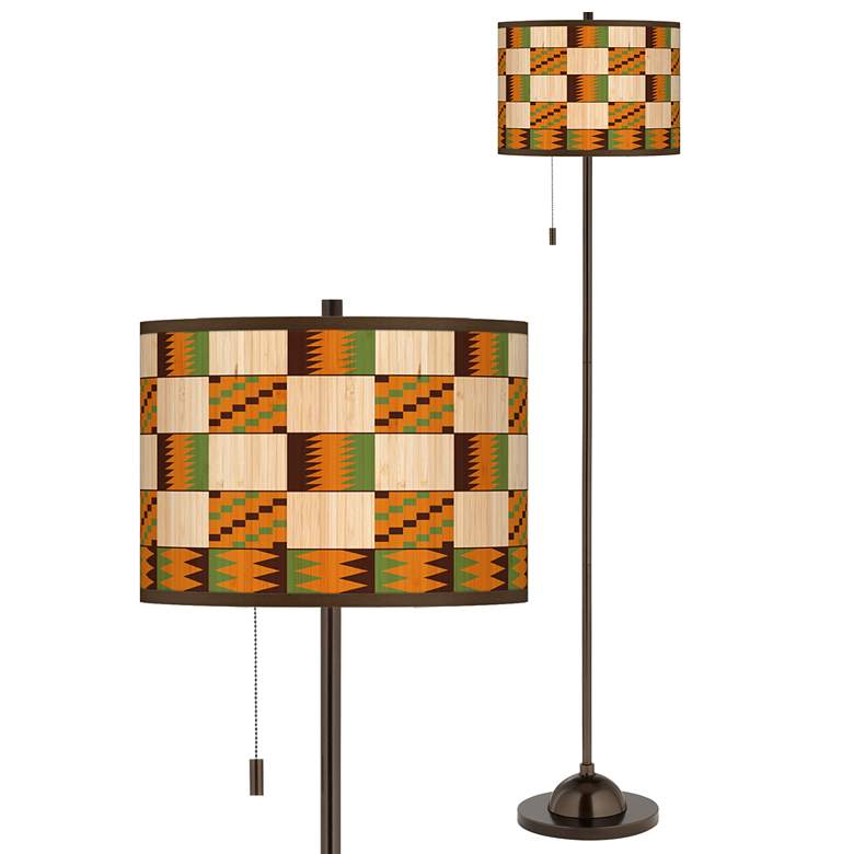 Image 1 Modern Drift Giclee Glow Bronze Club Floor Lamp