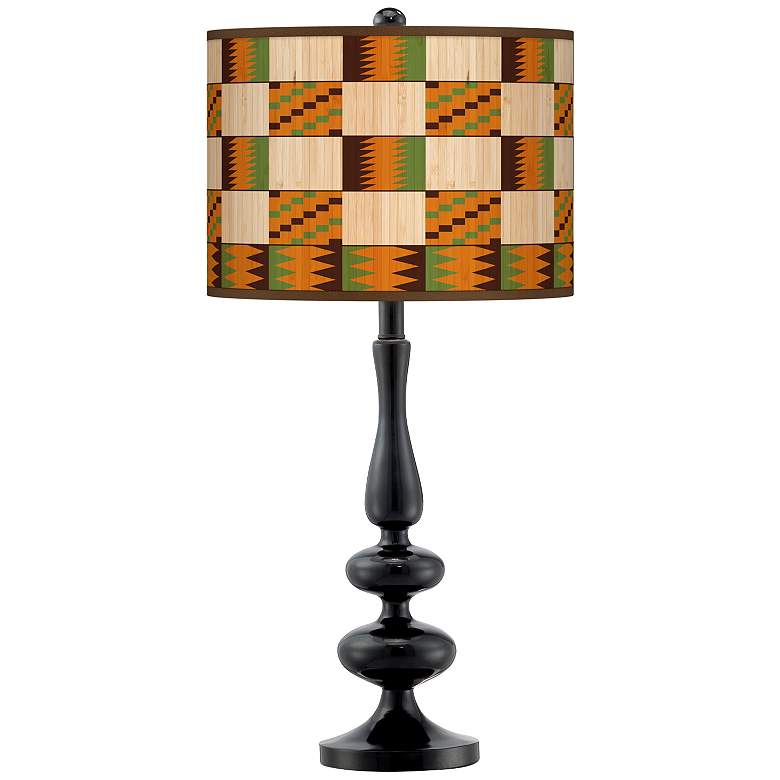 Image 1 Modern Drift Giclee Paley Black Table Lamp