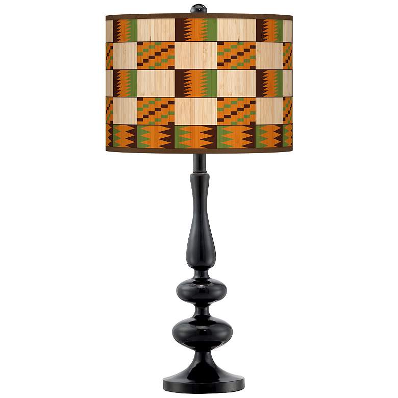 Image 1 Modern Drift Giclee Paley Black Table Lamp