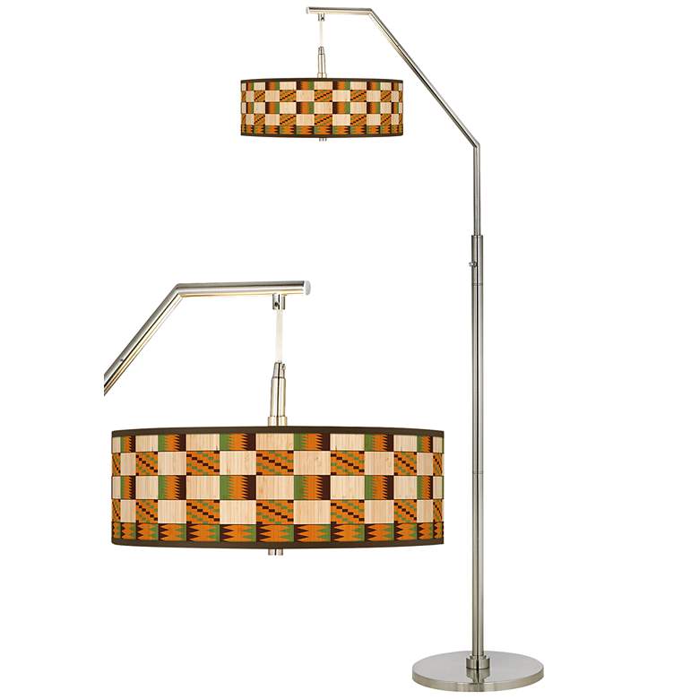 Image 1 Modern Drift Giclee Shade Arc Floor Lamp