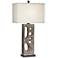 Modern Driftwood 32 1/2" Textured Faux Wood Finish Table Lamp