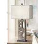 1_Modern Driftwood 32 1/2" Textured Faux Wood Finish Table Lamp