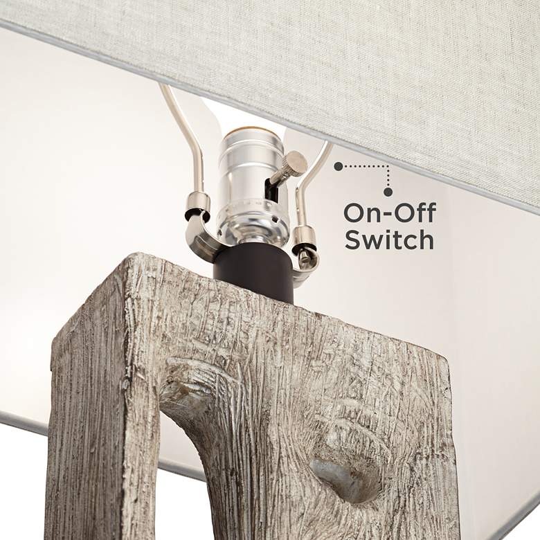 Image 3 Modern Driftwood 32 1/2" Textured Faux Wood Finish Table Lamp more views