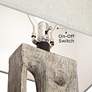 3_Modern Driftwood 32 1/2" Textured Faux Wood Finish Table Lamp more views