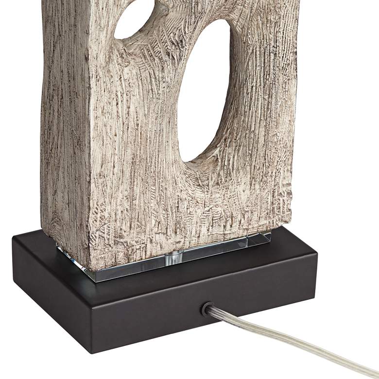 Image 4 Modern Driftwood 32 1/2" Textured Faux Wood Finish Table Lamp more views